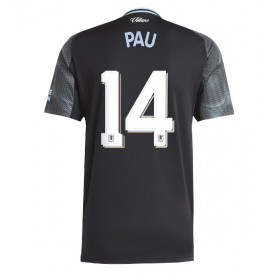 Pánské fotbalový oblečení Aston Villa Pau Torres #14 Venkovní košile 2025-26 Krátkým Rukávem